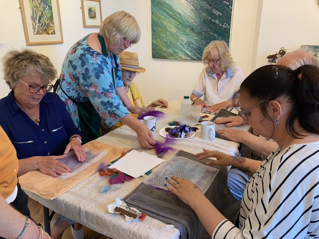 The sessions offer a creative outlet for the carers