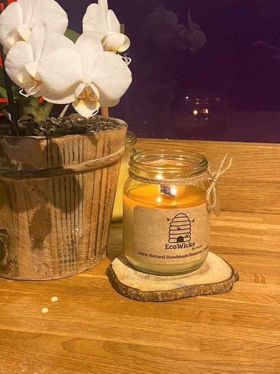 Jennie's candles are produced using beeswax from her very own bees!