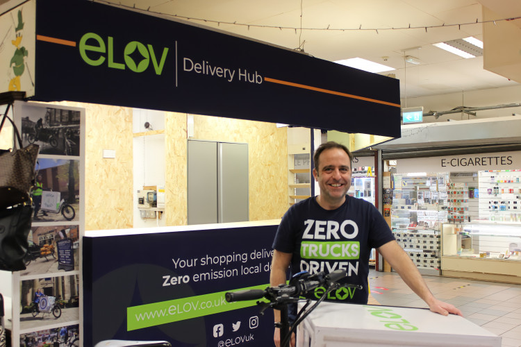Cyclist and business owner Russ Hope of eLOV, will celebrate the second birthday of his sustainable delivery service eLOV in January. (Image - Alexander Greensmith / Macclesfield Nub News)