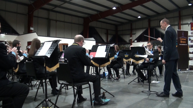 Crewe Brass band practising at Crewe Heritage Centre. They will perform at the venue on Saturday 1 October (Jonathan White).