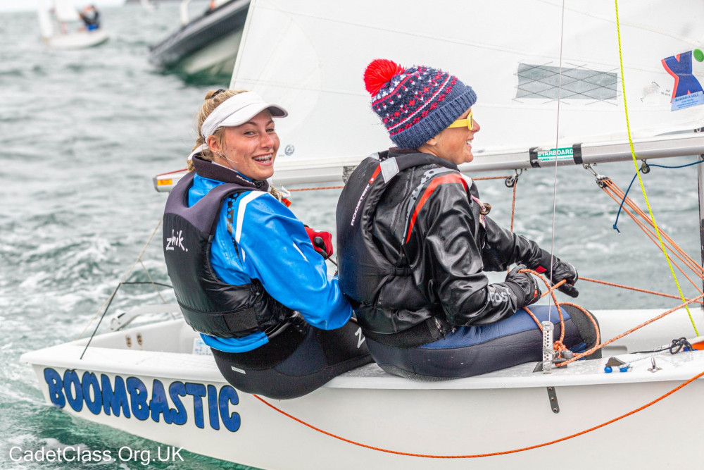 Erwarton's Amelia Mayhew (left) part of GB Cadet Class crew going to the world championship (Picture contributed)