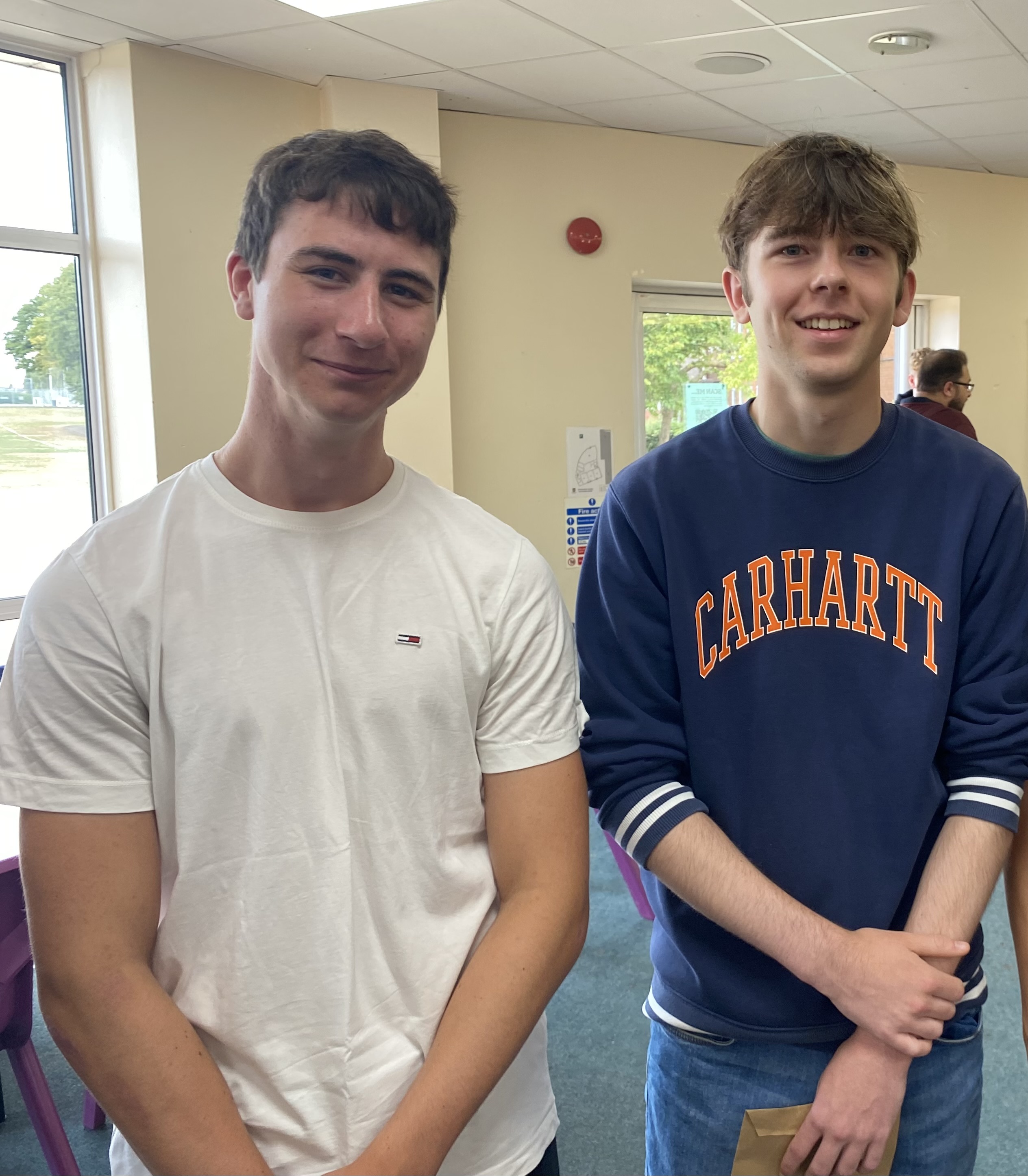 Oliver Lavialle and William Morley both achieved 4 A* grades at A-level