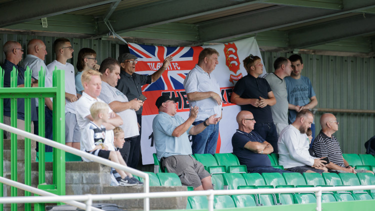 Tilbury's travelling support could only look on in disappointment as their side made another early cup exit. Pictures by Amanda Davies