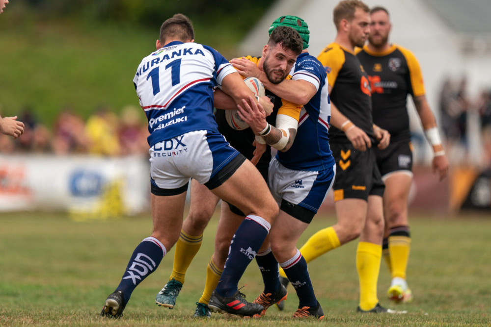 Jake Lloyd in action for Cornwall against Oldham – Patrick Tod.
