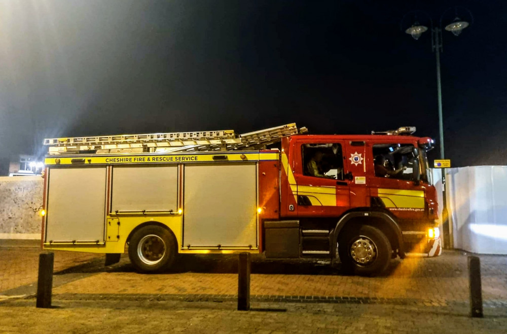 Crewe firefighters dealt with the train blaze at a cargo depot, Wistaston Road, on Friday night - August 19 (Ryan Parker).