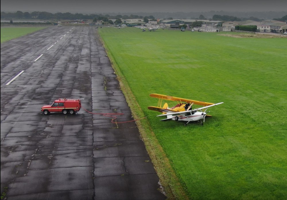 The two planes at Dunkeswell Airfield (Credit: AAIB) 