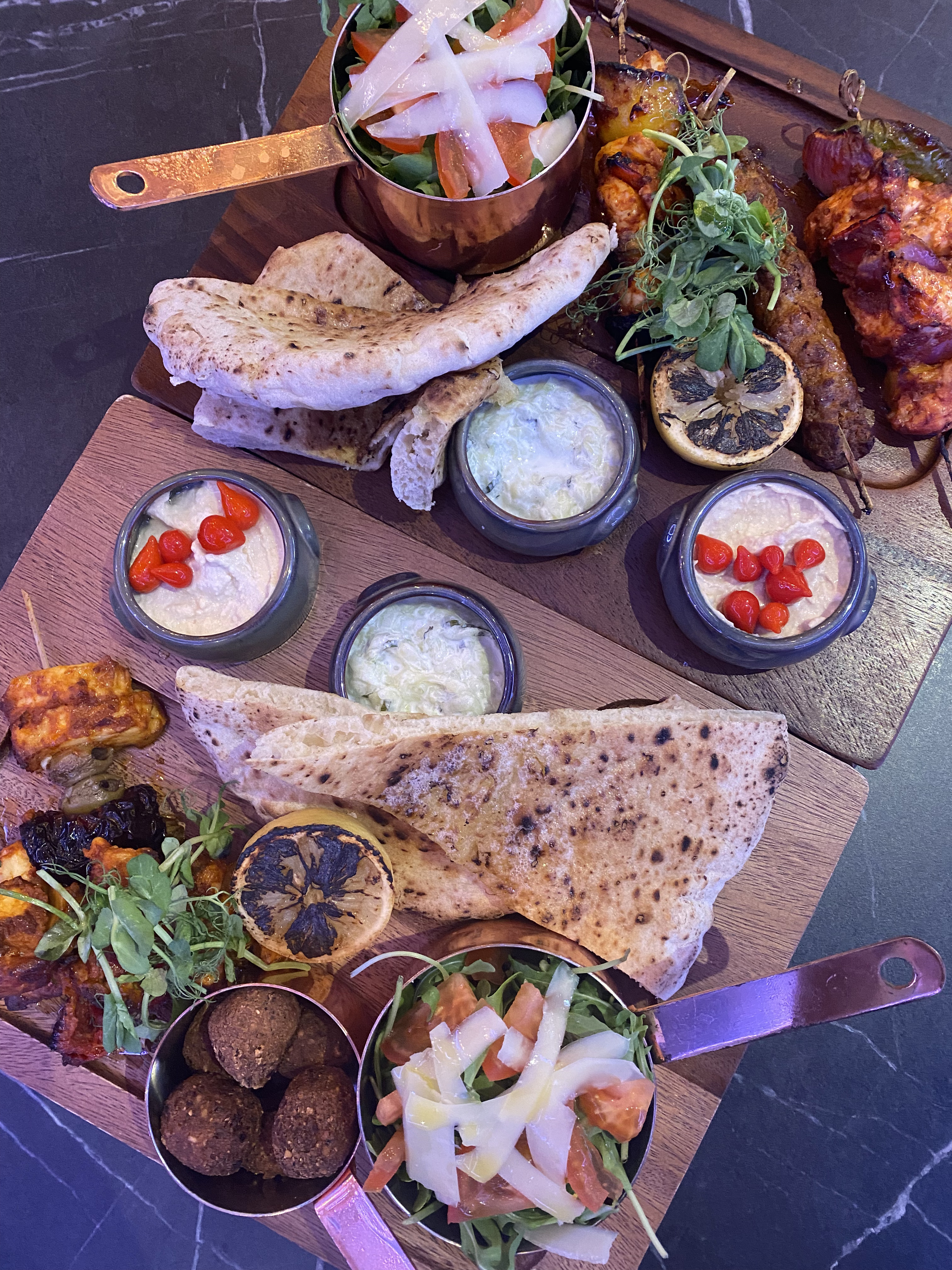 Blossoms' sharing boards (image courtesy of Rutland Hall Hotel & Spa)