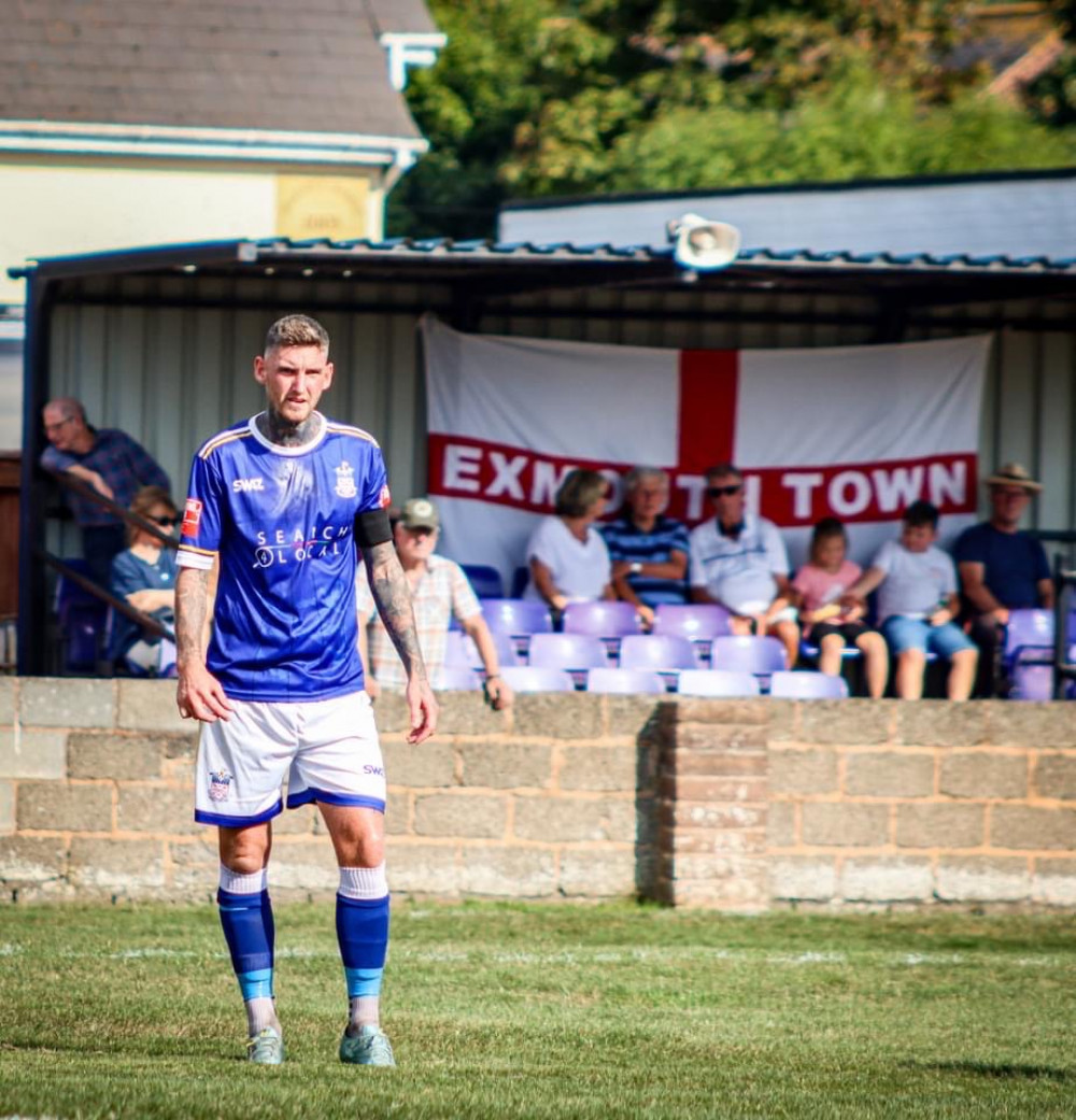 Man of the Match Dave Rowe on his 200th appearance (Exmouth Town FC)