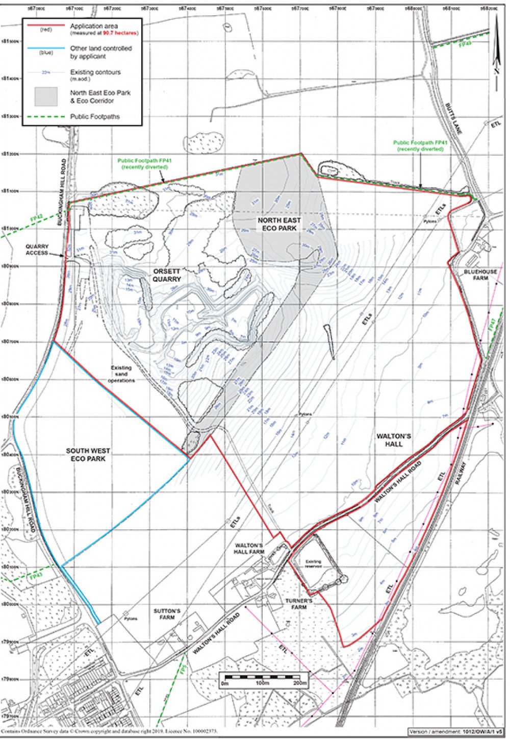 The size of the new quarry is shown on this map.