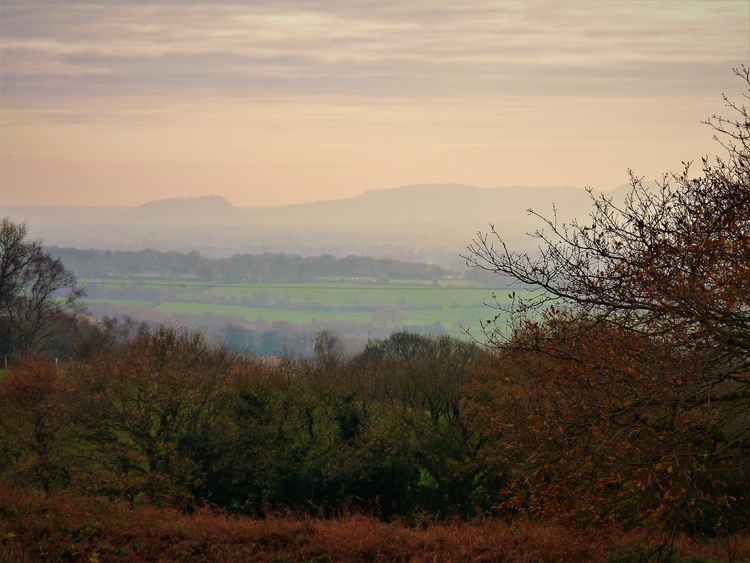 The view stretches over to Beeston Castle