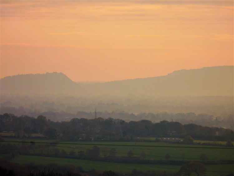 The view stretches over to Beeston Castle