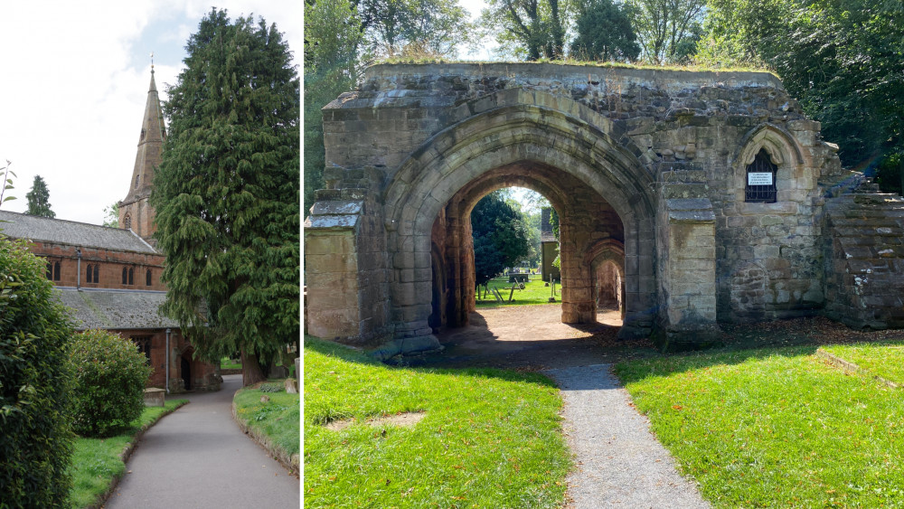 The Abbey Fields ruins and St Nicholas Church will be open on selected days in September (Images by Richard Smith and James Smith)