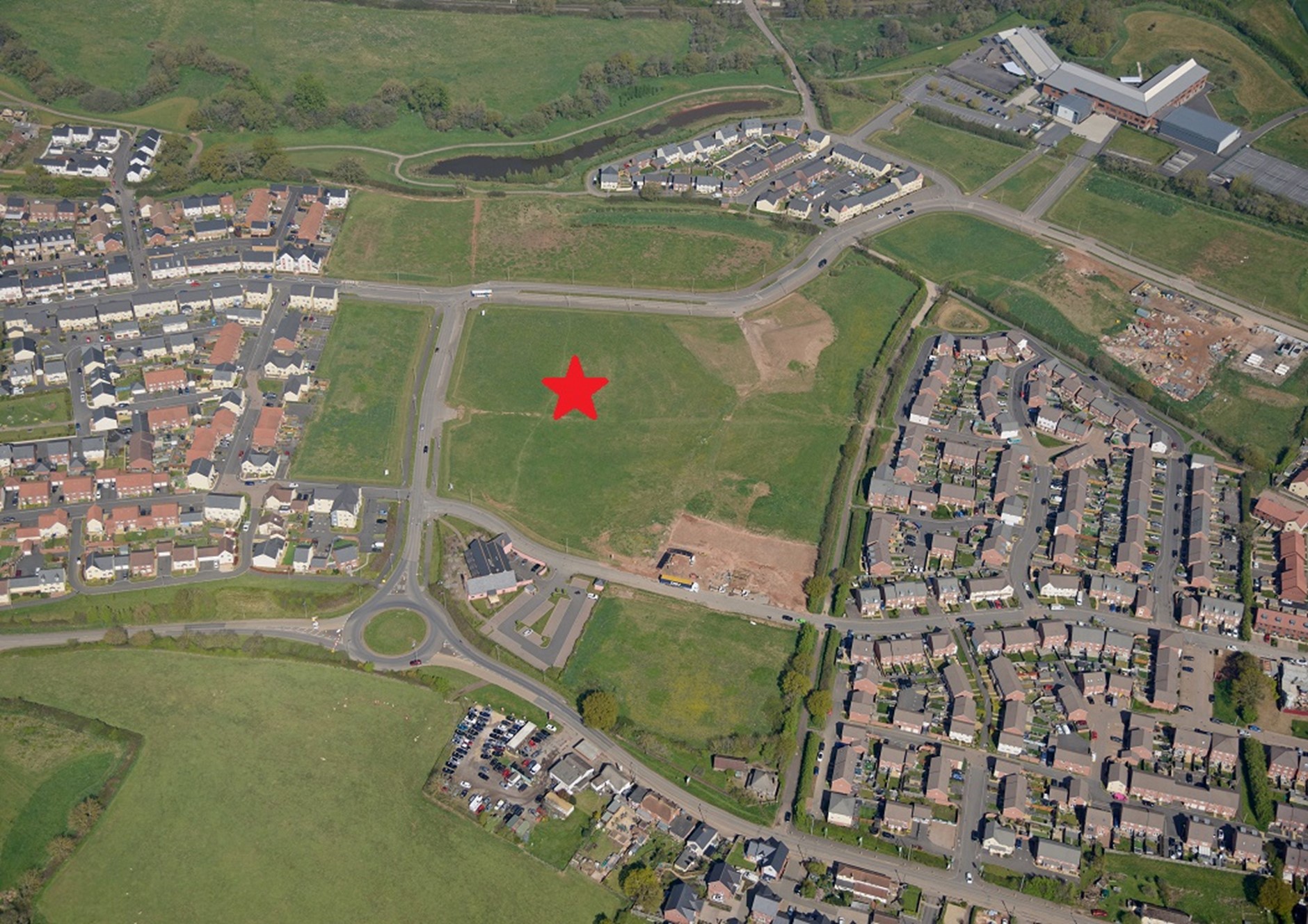 The area where the town centre will be built (Credit: EDDC)