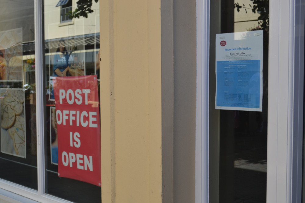 The central Post Office in Frome closes up THIS week 