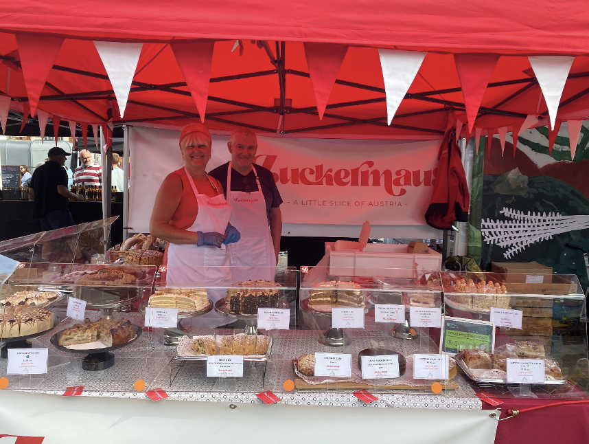 The centre of Hitchin was busy on Saturday with the arrival of the Big Breakfast team as well as hosting the food festival. CREDIT: Ruby Corrigan 