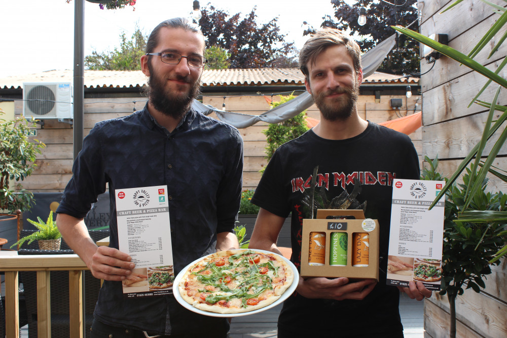 Macclesfield residents Grant and Charlie of Happy Valley Tap and Pizza Pub. (Image - Alexander Greensmith / Macclesfield Nub News)