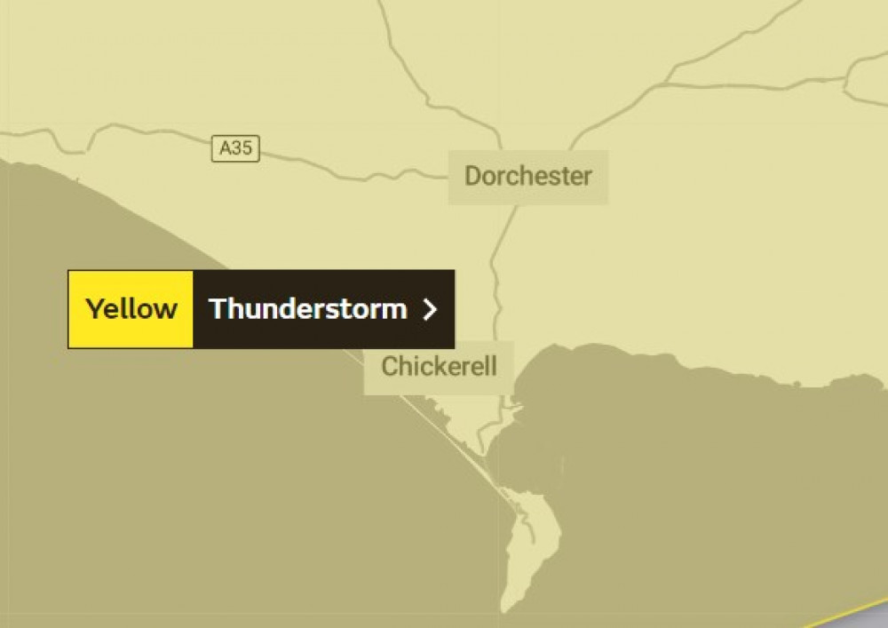 Weather warning for Dorchester.