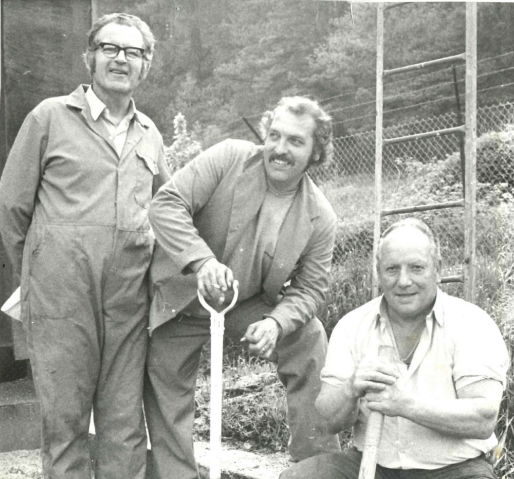 Mill Operators Burt Green, Mike Gulliford and Les Emery.