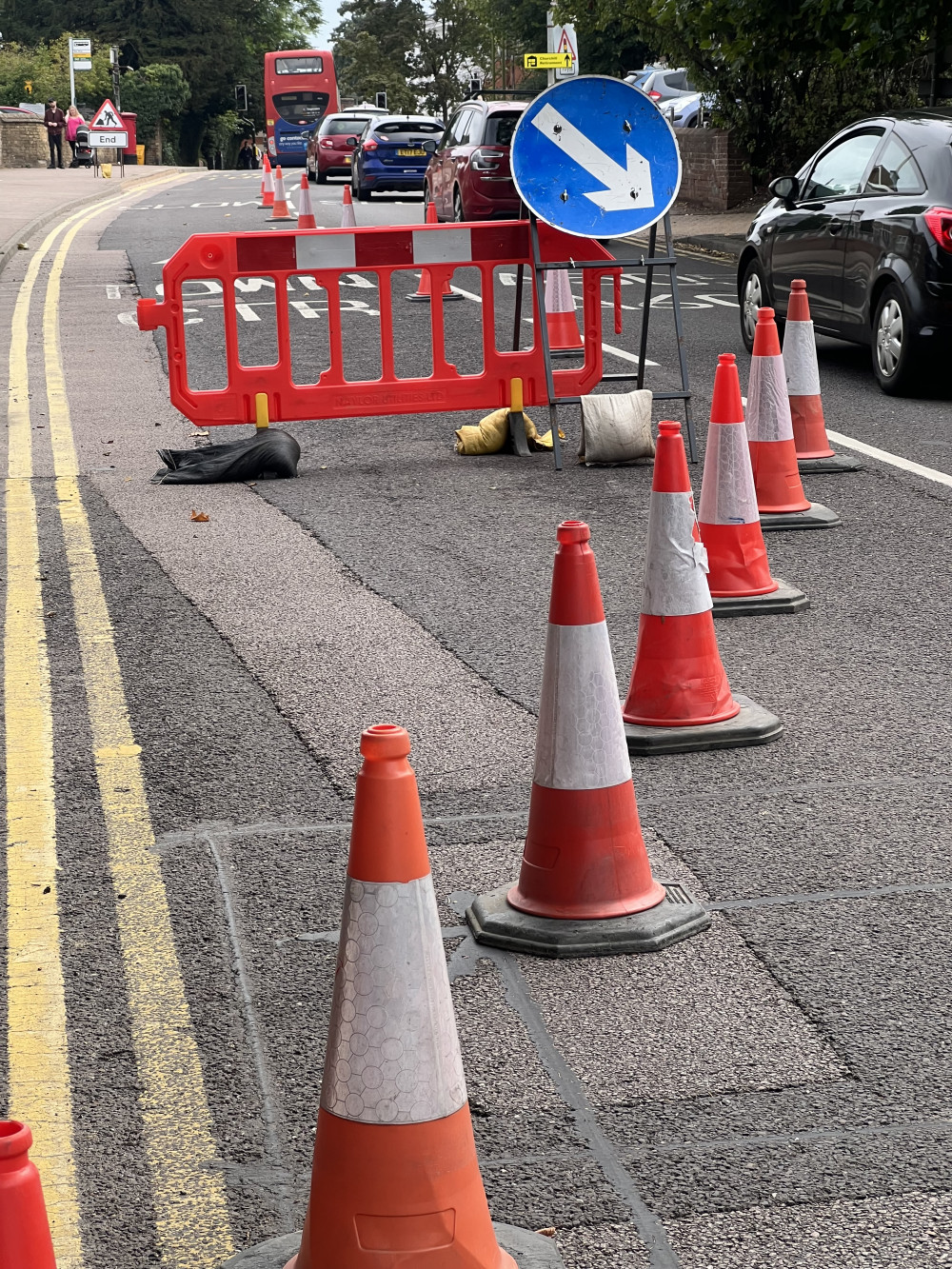 Motorists are advised to avoid Bedford Road heading into Brand Street. CREDIT: @HitchinNubNews 