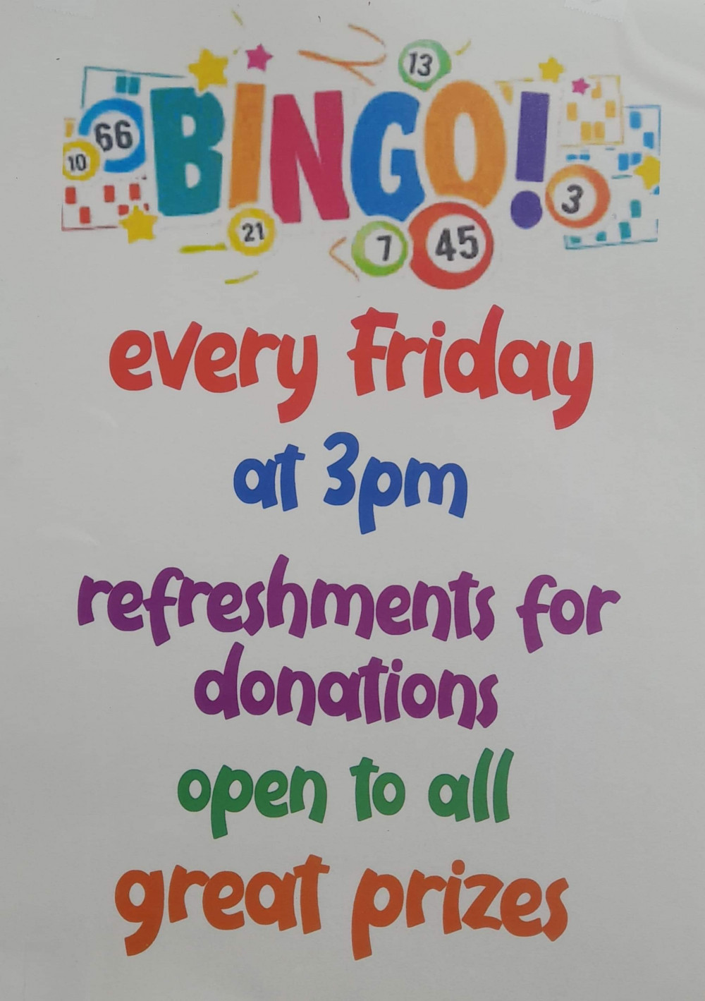 Bingo at the Strand Centre Bingo at the Strand Centre