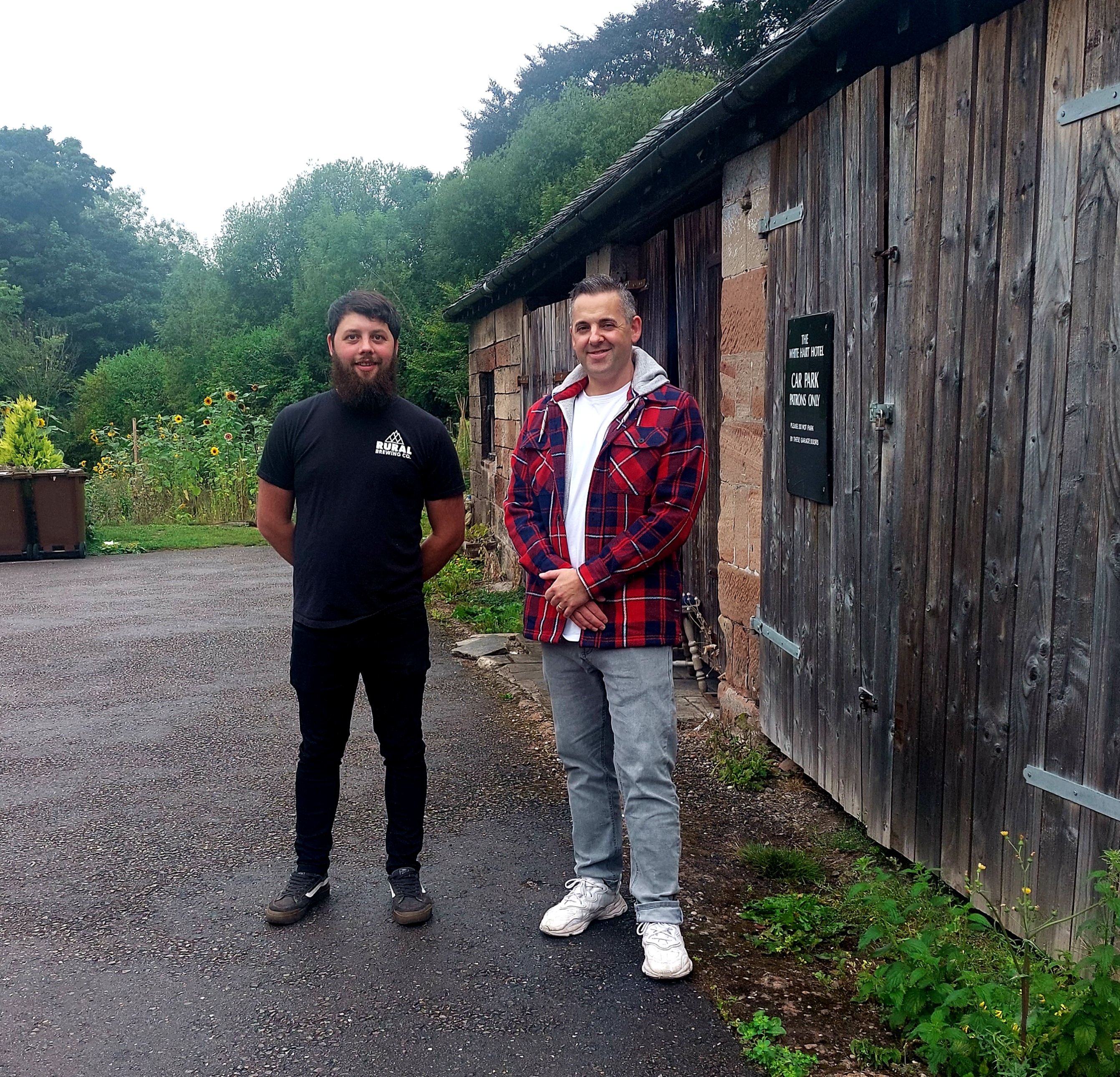 Rob Goodley and Tom Wilkinson outside the proposed brewery.