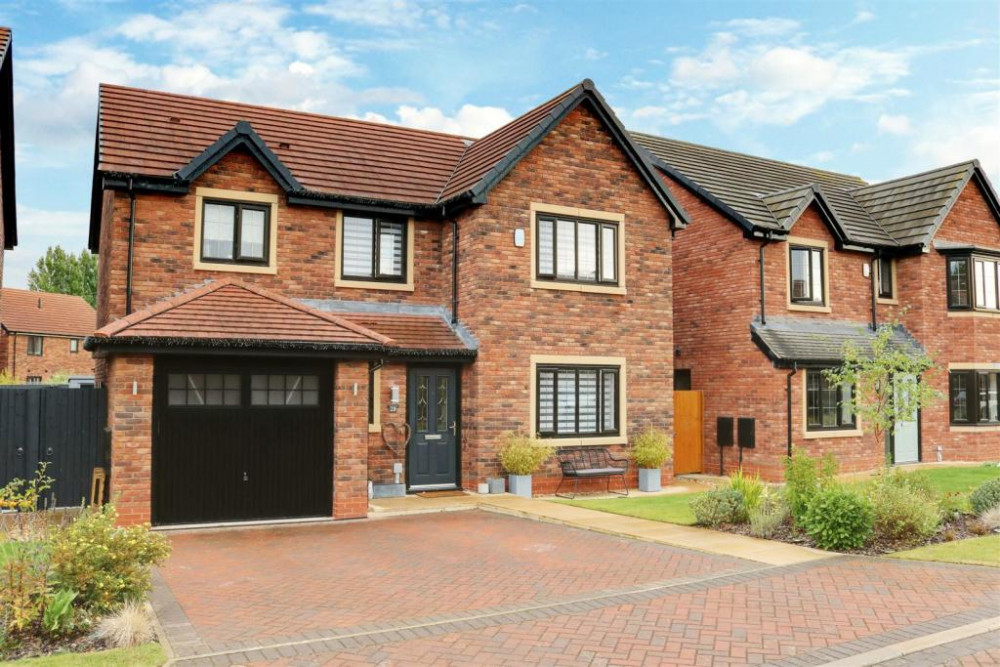 The impressive family home for sale in Oakley Drive, Alsager. 