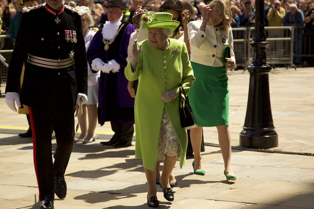 Her Majesty in Cheshire: The Queen on a visit to Chester in 2017. (Image - A Royal Wave by Terry Kearney from Liverpool, Merseyside, bit.ly/3x9Pixb)