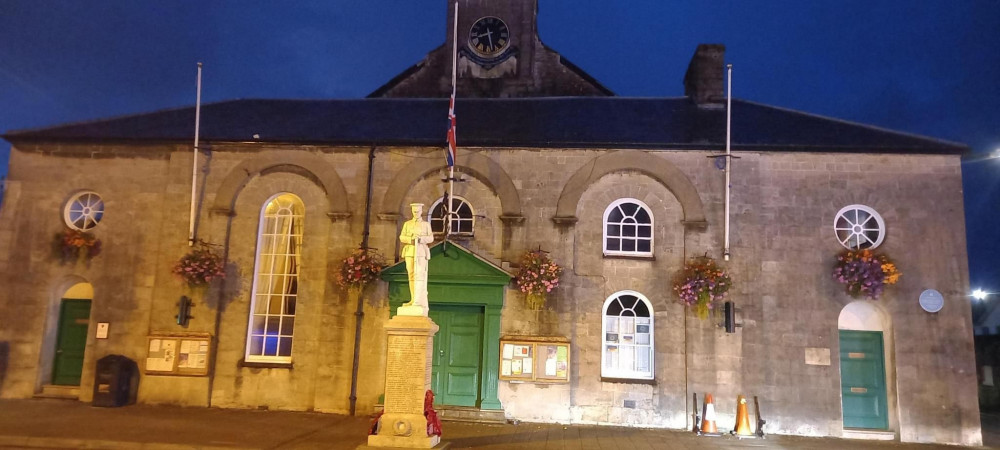 Flag flies at half-mast at Cowbridge Town Hall