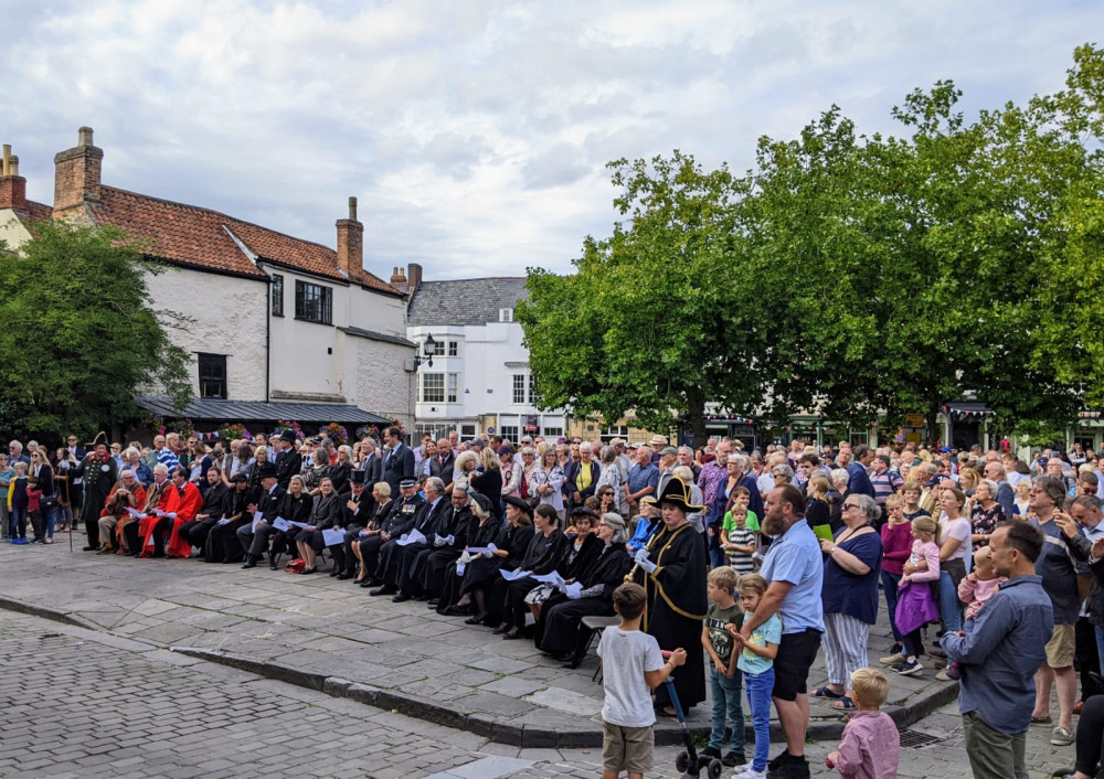 In Wells hundreds came out to bear witness to the new King proclamation