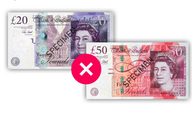 These old paper notes will no longer be accepted by businesses (image courtesy of the Bank of England)