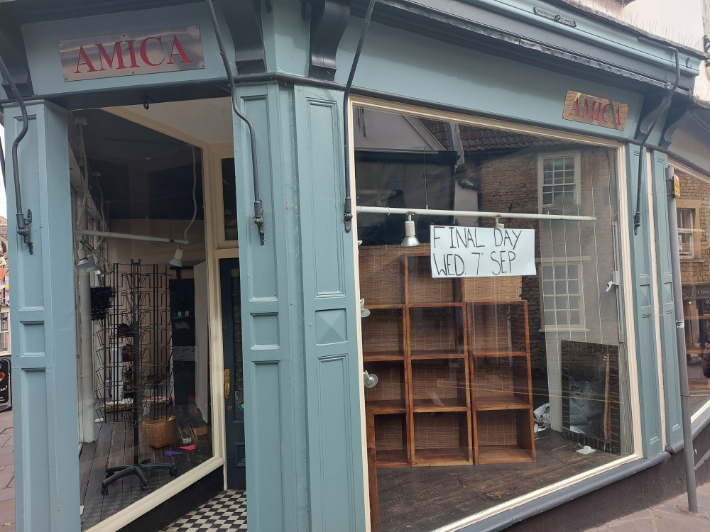 Amica on Cheap Street is now closed