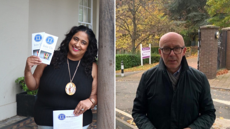 MP for Warwick and Leamington Matt Western says Cllr Mini Mangat 'has shown incredible courage, integrity, and strength' in speaking out on the racist abuse she has received (images supplied)