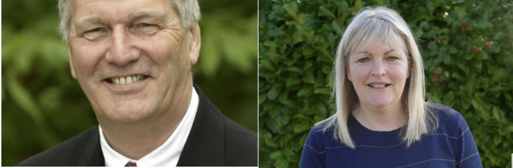 Ken Maddock (Conservative) And Claire Sully (Liberal Democrats). CREDIT: Somerset Conservatives/ Claire Sully