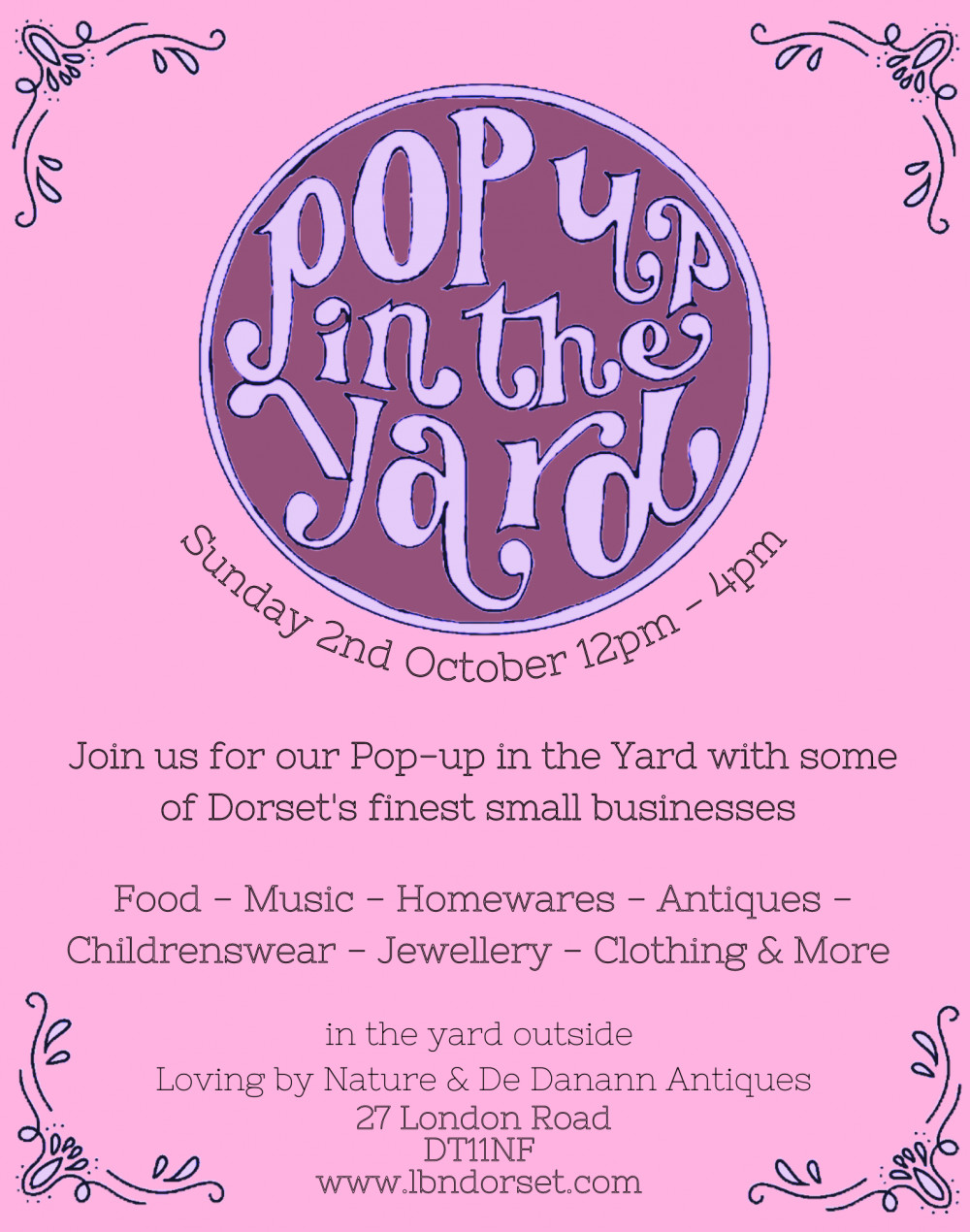 Pop-up in the yard, Dorchester.