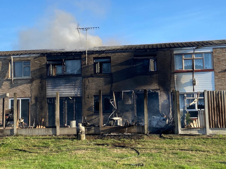 The gutted homes.