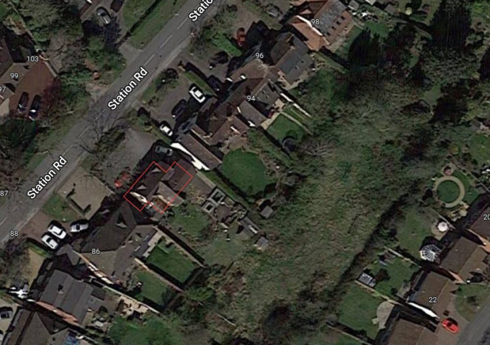 The scheme would have seen a side extension torn down and replaced with a new road leading to the houses behind (image via google.maps)