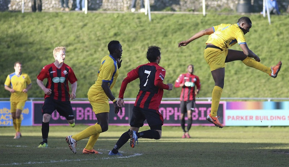 Kingstonian travel to West Sussex to face Bognor Regis this Wednesday. Photo: James Boyes.