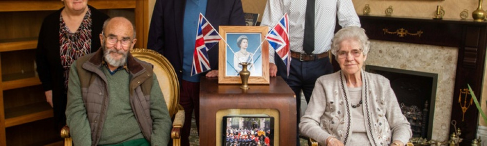  Care home residents gathered around a television bought for The Queen's coronation - to watch her funeral. The 25-strong group of pensioners - including one of the last to receive a card from Her Majesty for turning 100 just two weeks ago