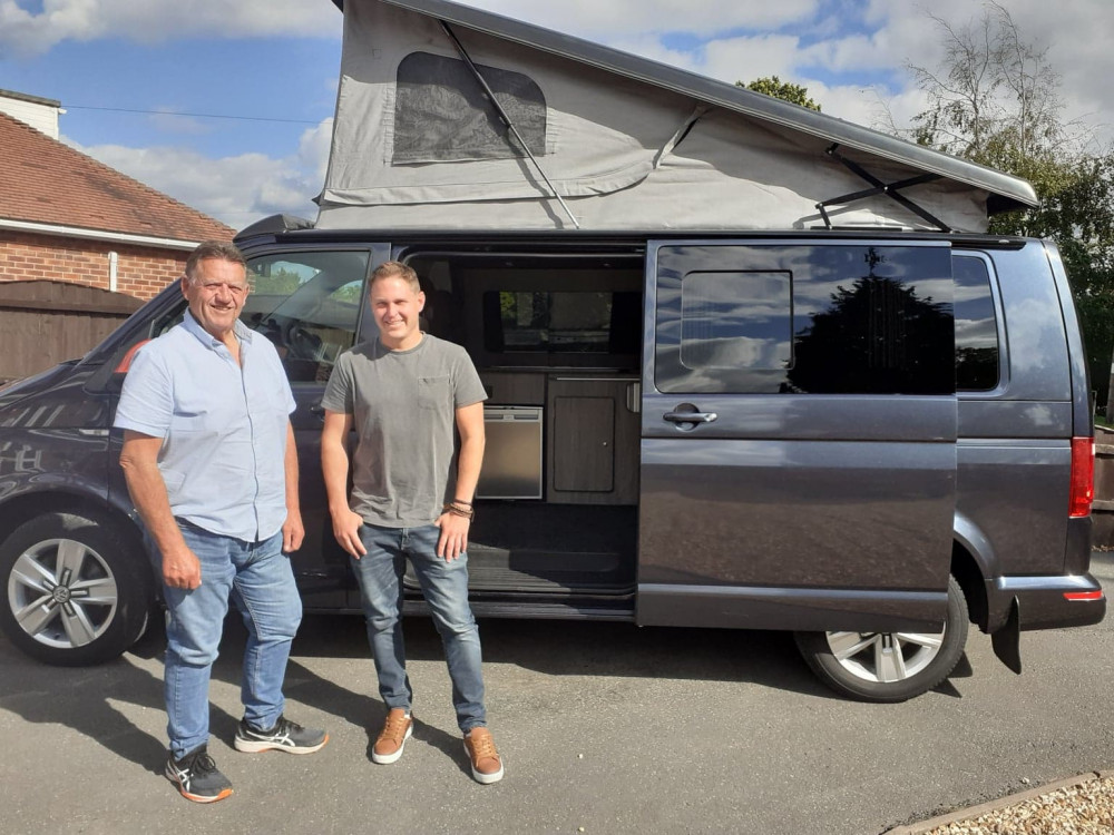 Camptastic - Bruce Thomson (left) with son-in-law Geoff Mander 