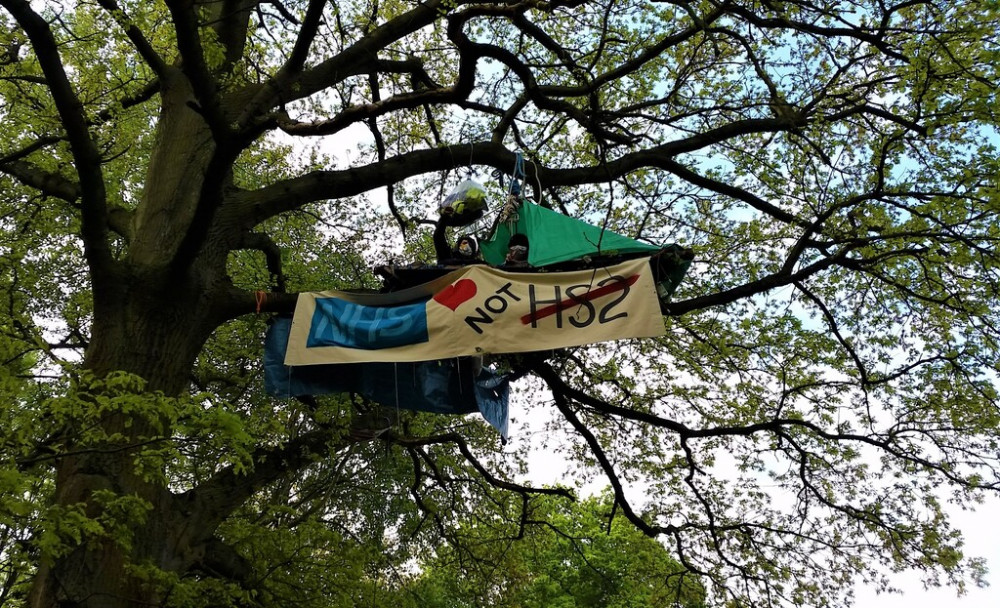 HS2 protestors in Crackley Wood, Kenilworth (image supplied)