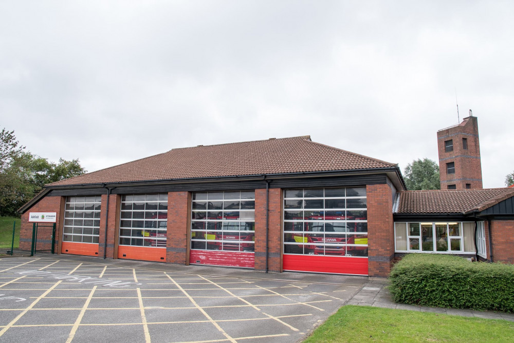 Major changes, proposed by Nottinghamshire Fire and Rescue Service would include the return of 24-hour cover at Ashfield Fire Station (pictured). Image: Nottinghamshire Fire and Rescue Service.