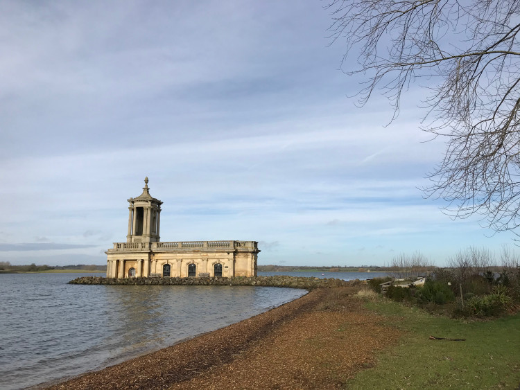 Normanton Church on the shore of Rutland Water.
