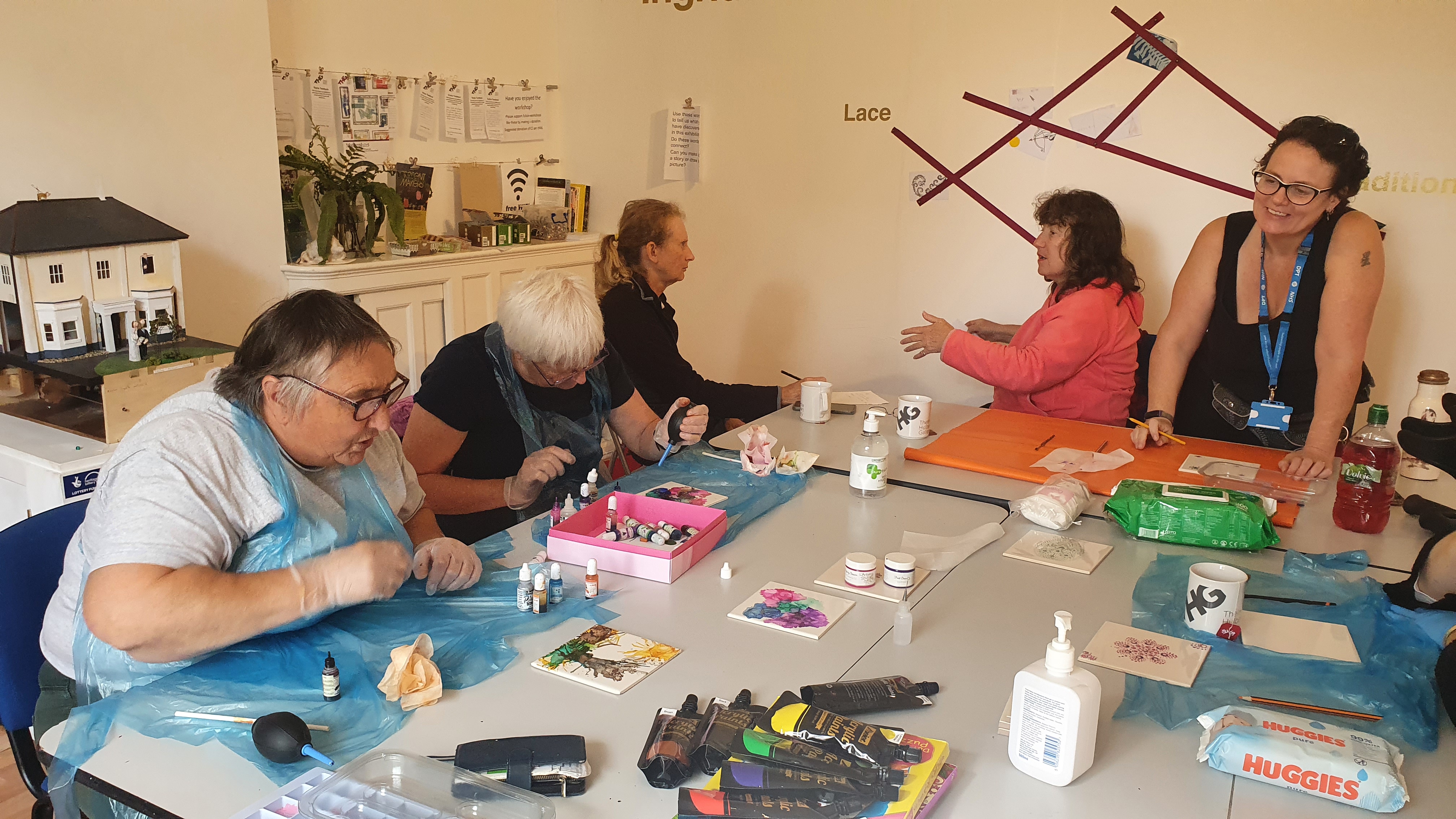 Esther (far right) has been helping to lead the group for four years