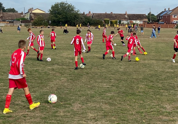 Young footballers at Langley Avenue (Picture credit: Felixstowe town council)