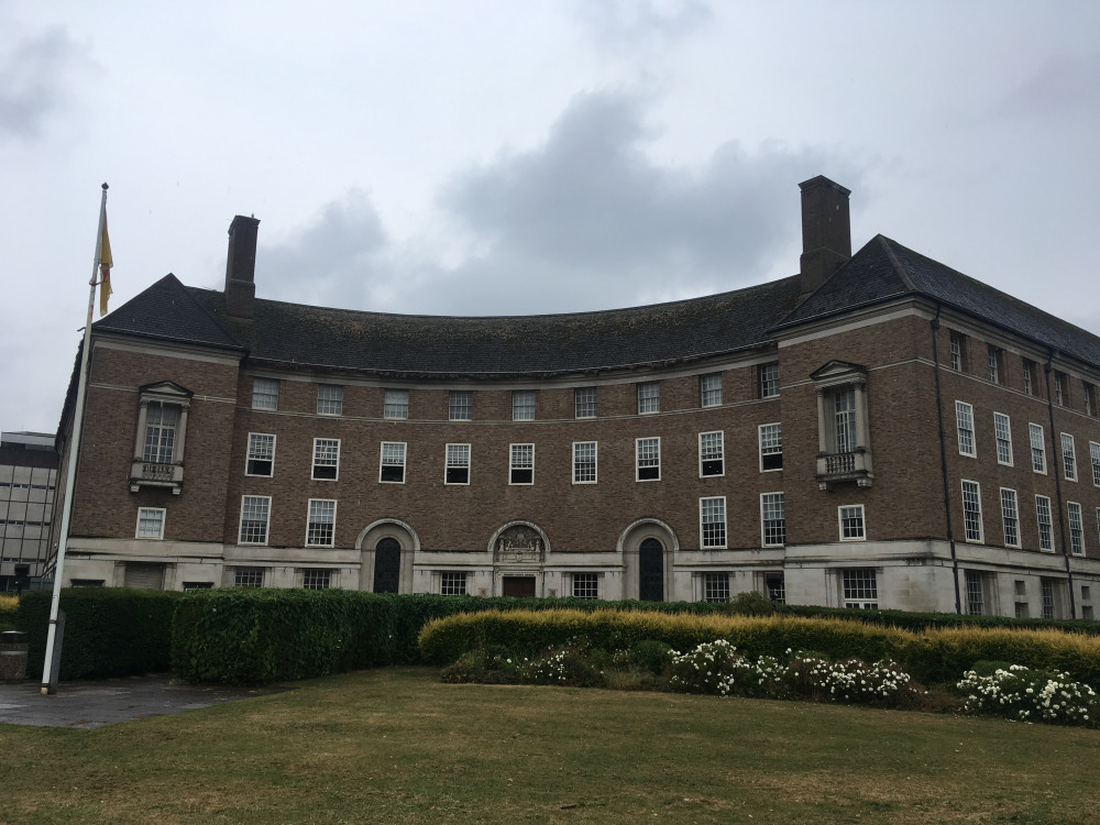 Somerset County Council\'s Headquarters At County Hall In Taunton. CREDIT: Daniel Mumby. Free to use for all BBC wire partners.