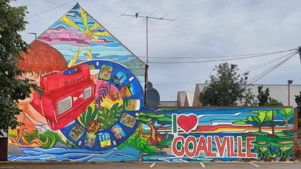 How the Coalville mural could look when it is completed How the Coalville mural could look when it is completed