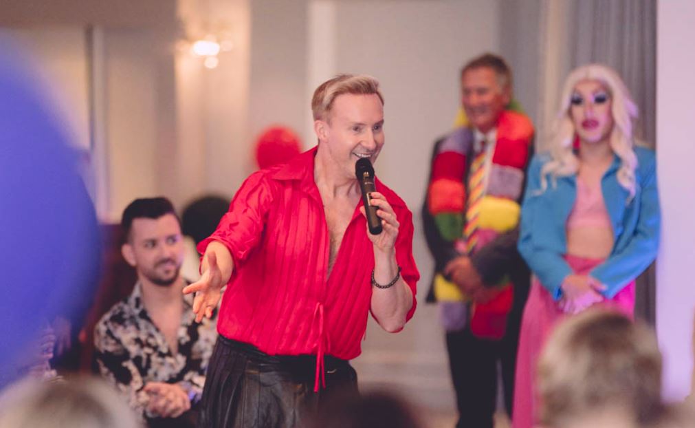 Ian H Watkins organiser of Cowbridge Pride. Image by Gordon Sunderland Photography