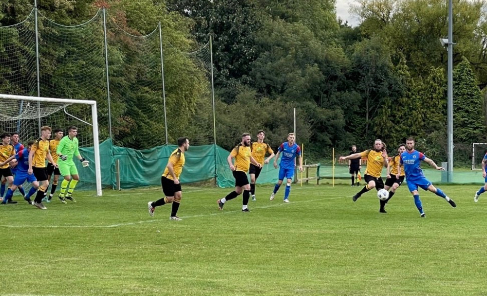 Action from Ashby Ivanhoe's win over Rocester in the FA Vase