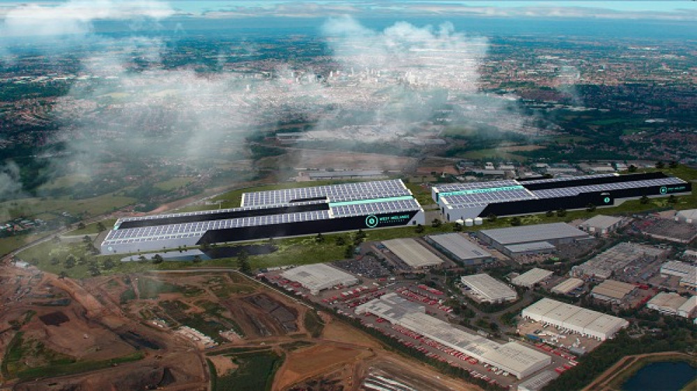 An artist's impression of the new gigafactory (Image via Coventry City Council)