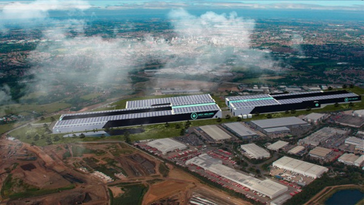 An artist's impression of the new gigafactory (Image via Coventry City Council)